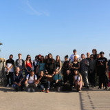 Gruppenbild auf der Terrasse des Rathauses von Blois