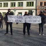 Kunstaktion zur Erinnerung an den Anschlag in Hanau 2020 von Student*innen der Bauhaus Universität Weimar 