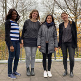 Gifty Nyame Tabiri, Dorit Machell and Michelle Chávez with Katja Greeson (Projektreferentin TECE) 
