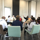 The group during a discussion 