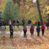the whole seminar group outside in the garden of the EJBW 