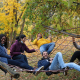 After learning, there was time for a break on the hammock