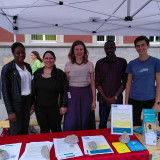 Unser Stand mit dem Projektteam beim Landestreffen in Weimar 