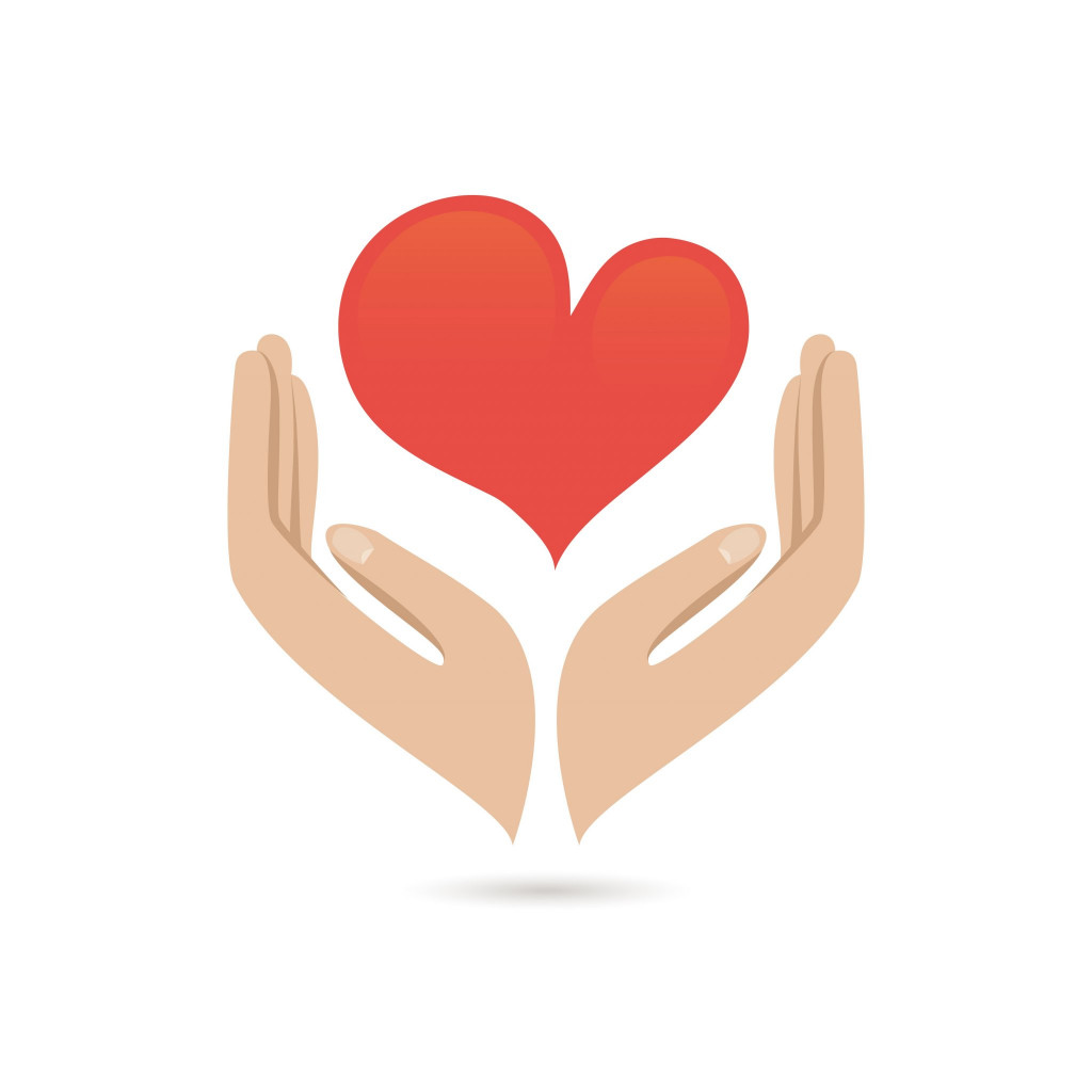 Hands holding a red heart as a sign of self-care (Image by macrovector on Freepik)