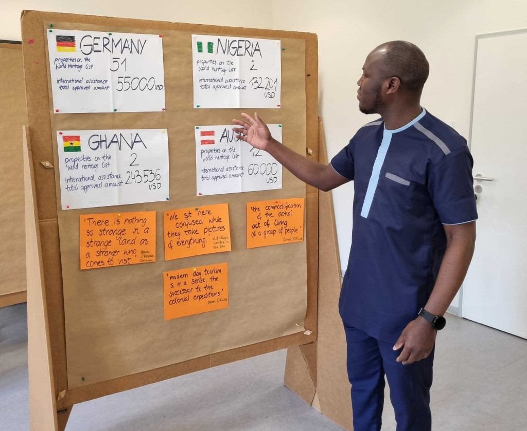 Muhiz Ogunwomoju as a speaker in the »Cultural Heritage« workshop (Foto: EJBW)