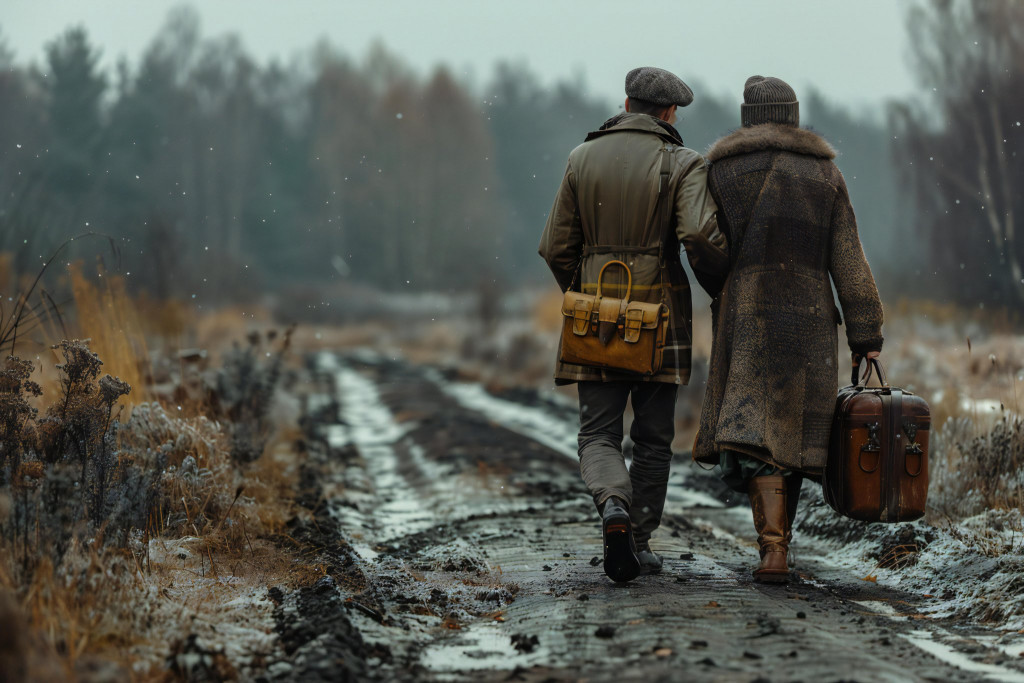 People leaving their homes (image from www.freepik.de)
