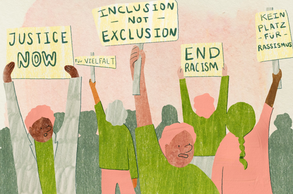 Stop Racism (Grafik: Katherin Gutierrez)